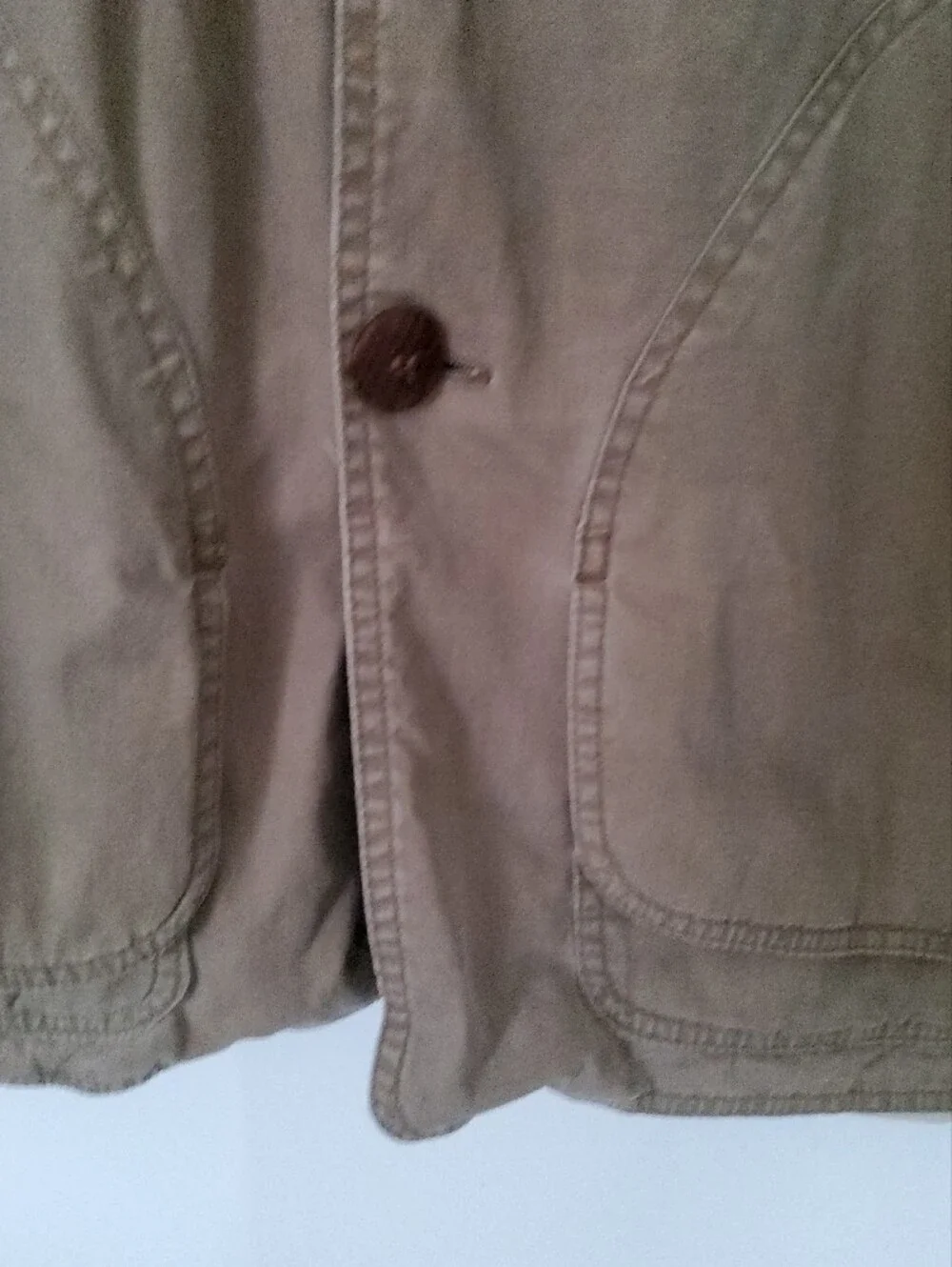 J. Crew Men’s Brown Cotton Field Jacket with Cream Corduroy Collar